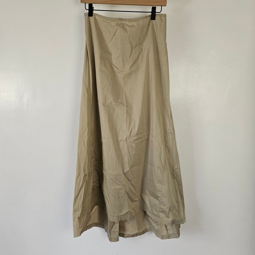 Vintage Cop. Copine Maxi Skirt Sz FR 40 M/L Tan A-Line Cinch